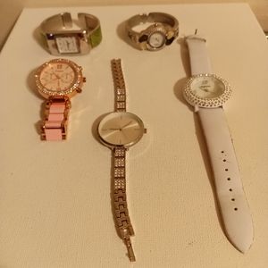 Women's bling watch lot. 5 total